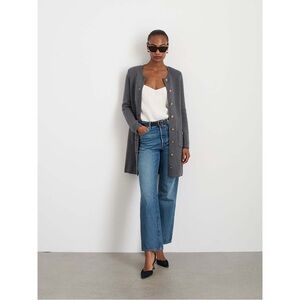 Alex Mill Paris Long Sweater Dress Cardigan Grey XS